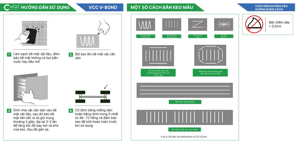 HDSD VBond Noi Ngoai That VCC Sealant Sản xuất phân phối keo silicone và chất kết dính chuyên nghiệp HDSD V Bond Noi Ngoai That
