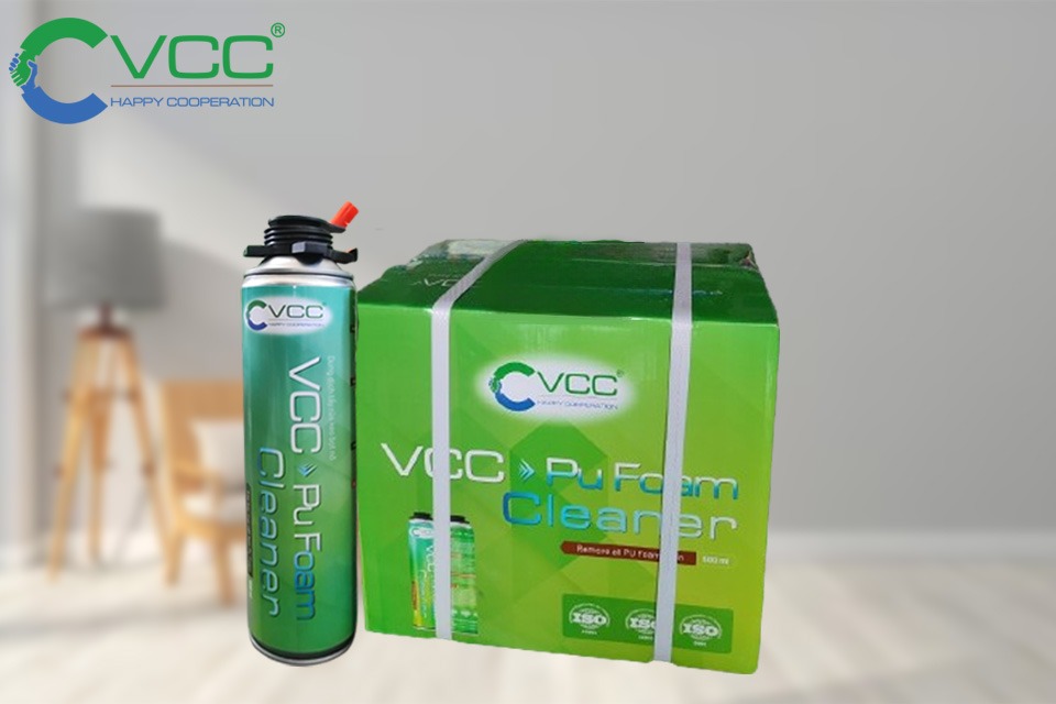 Sản phẩm VCC Pu Foam Cleaner VCC Sealant Sản xuất phân phối keo silicone và chất kết dính chuyên nghiệp Sản phẩm VCC Pu Foam Cleaner