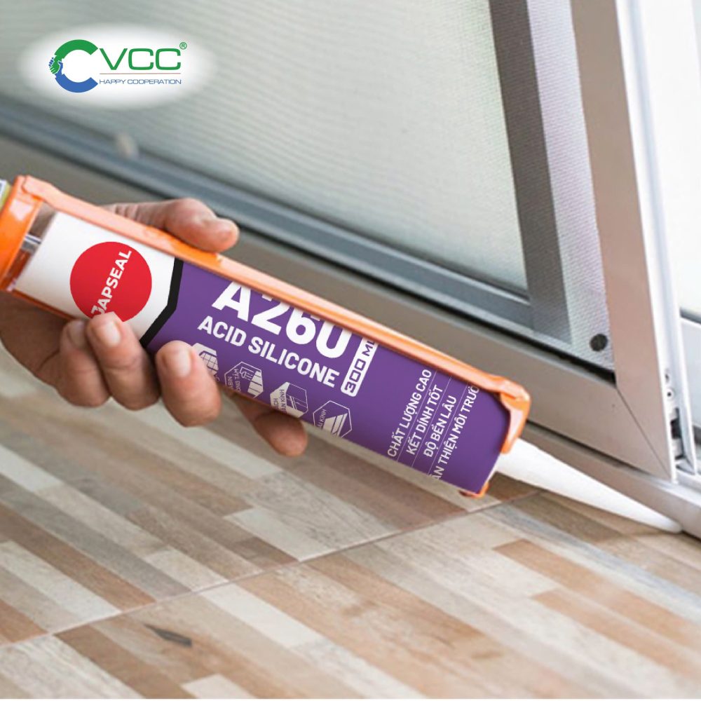 Sử dụng keo silicone Japseal A260 để trám trét cửa sổ