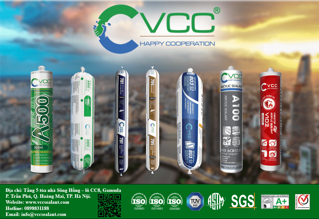 các sản phẩm keo trám của VCC được dùng để thi công