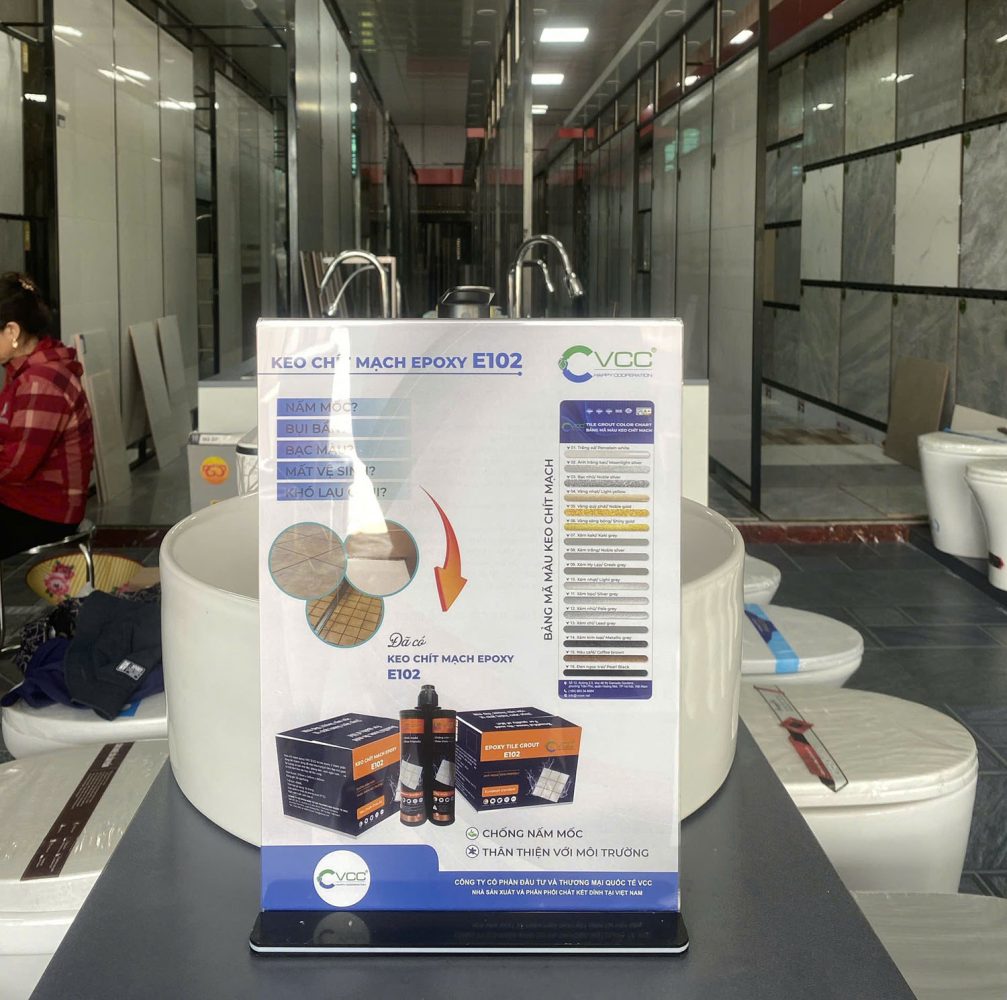 Keo Epoxy 2 thành phần VCC E102 được phân phối tại các cửa hàng vật liệu nội thất VCC Sealant Sản xuất phân phối keo silicone và chất kết dính chuyên nghiệp Keo Epoxy 2 thành phần VCC E102 được phân phối tại các cửa hàng vật liệu nội thất