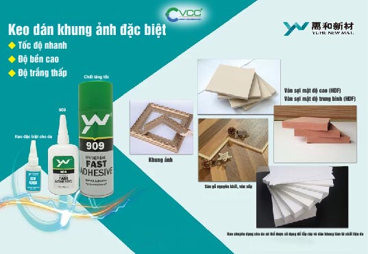 Sản phẩm keo dán gỗ YUW 909 VCC Sealant Sản xuất phân phối keo silicone và chất kết dính chuyên nghiệp Sản phẩm keo dán gỗ YUW 909