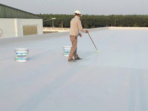 Thi công keo chống thấm Acrylic VCC AW102 cho mái nhà