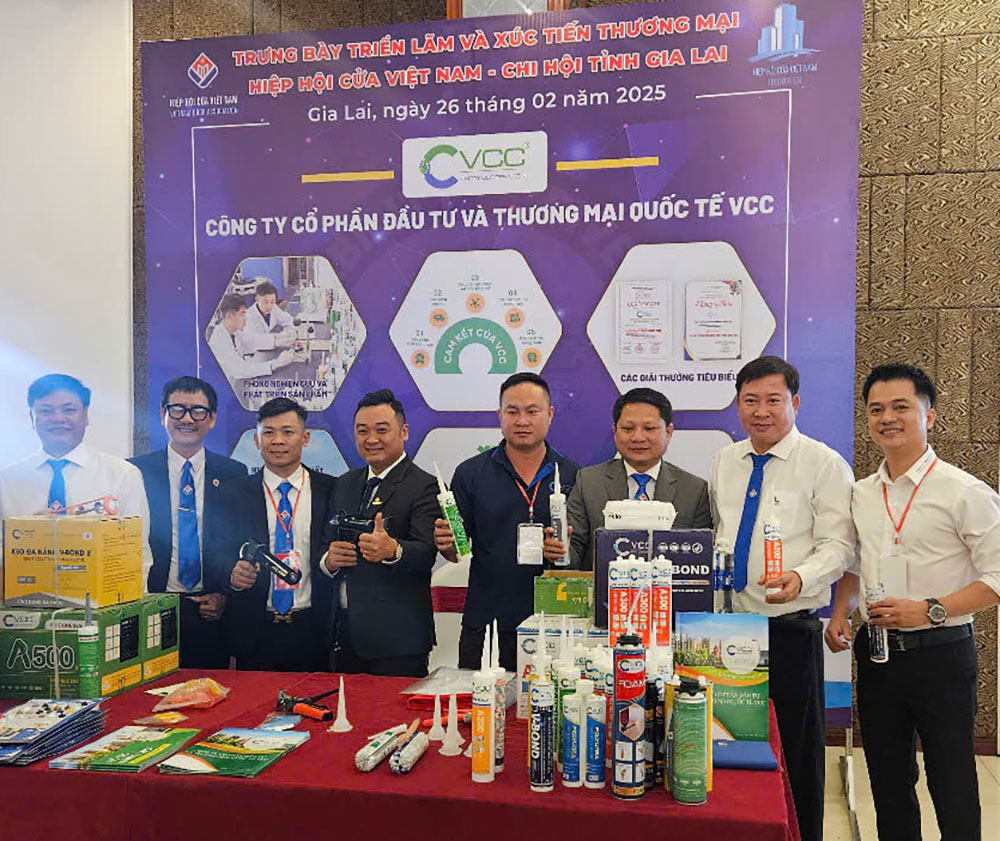 Gian hàng của VCC tại sự kiện VCC Sealant Sản xuất phân phối keo silicone và chất kết dính chuyên nghiệp Gian hàng của VCC tại sự kiện