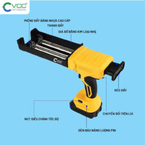 Súng điện bắn keo chít mạch 2 thành phần VCC Sealant Sản xuất phân phối keo silicone và chất kết dính chuyên nghiệp Súng điện bắn keo chít mạch 2 thành phần