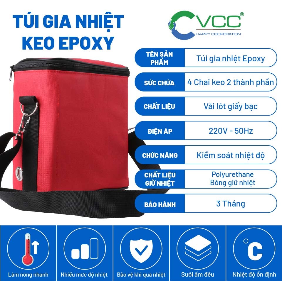 Túi gia nhiệt keo epoxy VCC Sealant Sản xuất phân phối keo silicone và chất kết dính chuyên nghiệp Túi gia nhiệt keo epoxy