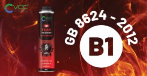 Keo bọt nở chống cháy lan VCC PU Foam B1 VCC Sealant Sản xuất phân phối keo silicone và chất kết dính chuyên nghiệp Keo bọt nở chống cháy lan VCC PU Foam B1