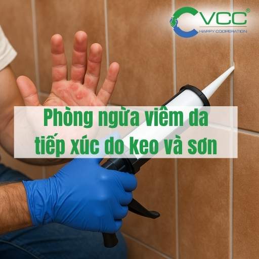 Phòng ngừa viêm da tiếp xúc do keo và sơn VCC Sealant Sản xuất phân phối keo silicone và chất kết dính chuyên nghiệp Phòng ngừa viêm da tiếp xúc do keo và sơn