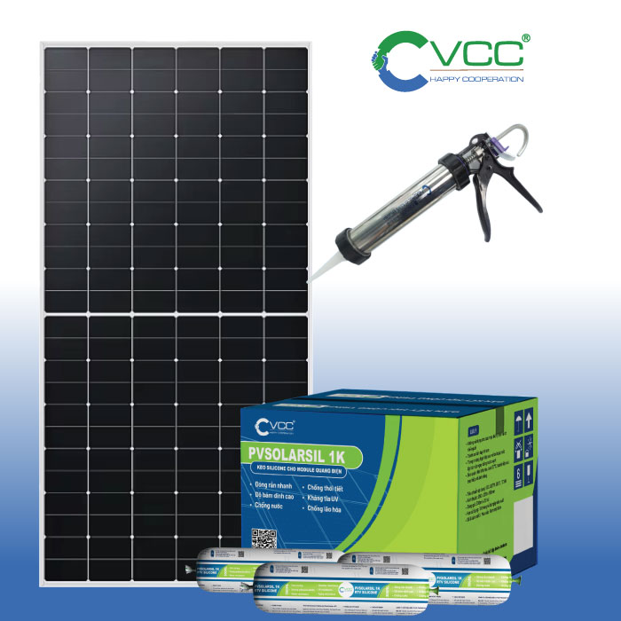 Keo quang điện VCC PVSOLARSIL 1K VCC Sealant Sản xuất phân phối keo silicone và chất kết dính chuyên nghiệp Keo quang điện VCC PVSOLARSIL 1K