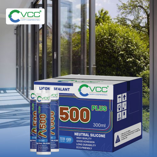 Keo silicone trung tính A500 Plus VCC Sealant Sản xuất phân phối keo silicone và chất kết dính chuyên nghiệp Keo silicone trung tính A500 Plus