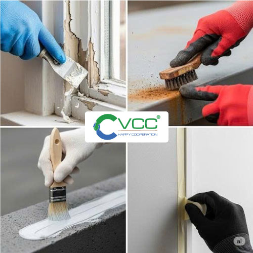 Quy trình chuẩn bị bề mặt VCC Sealant Sản xuất phân phối keo silicone và chất kết dính chuyên nghiệp Quy trình chuẩn bị bề mặt