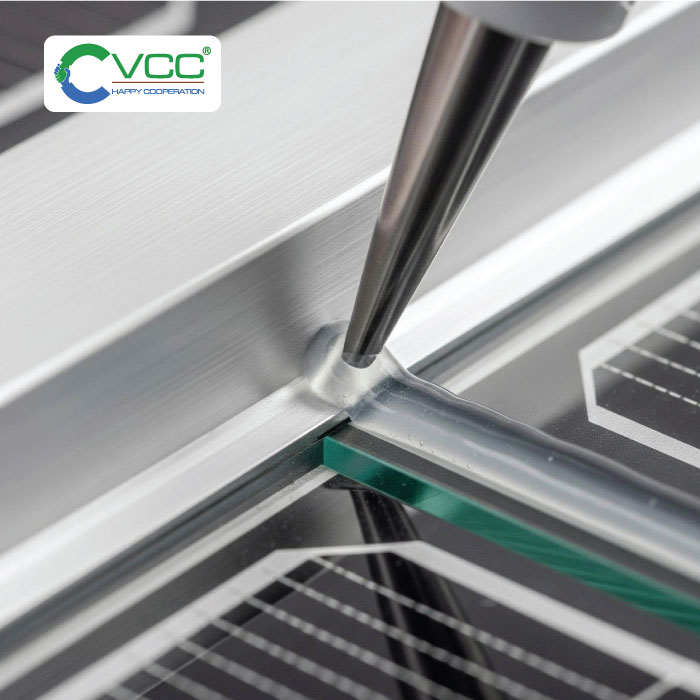 Thi công keo dùng cho pin năng lượng mặt trời VCC Sealant Sản xuất phân phối keo silicone và chất kết dính chuyên nghiệp Thi công keo dùng cho pin năng lượng mặt trời