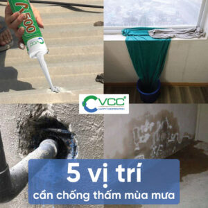 5 vị trí cần chống thấm mùa mưa