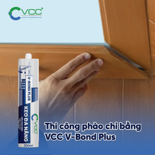 Thi công phào chỉ bẳng keo thay thế đinh V-Bond Plus