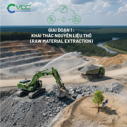 Giai đoạn 1 Khai thác Nguyên liệu thô Raw Material Extraction VCC Sealant Sản xuất phân phối keo silicone và chất kết dính chuyên nghiệp Giai đoạn 1 Khai thác Nguyên liệu thô Raw Material Extraction