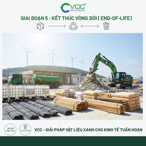 Giaiđoạn5 Kết thúc Vòng đời End of Life VCC Sealant Sản xuất phân phối keo silicone và chất kết dính chuyên nghiệp Giai đoạn 5 Kết thúc Vòng đời End of Life