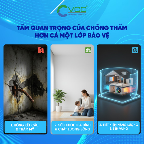 Tầm quan trọng của chống thấm  VCC Sealant  Sản xuất phân phối keo silicone và chất kết dính chuyên nghiệp Tầm quan trọng của chống thấm