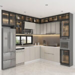 Tủ kịch trần giúp căn bếp rộng rãi hơn