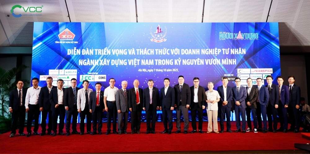 Chương trình Vietnam Construction Awards 2025 và Diễn đàn “Triển vọng và thách thức với doanh nghiệp tư nhân ngành xây dựng Việt Nam trong kỷ nguyên vươn mình” đã diễn ra sáng ngày 7/10/2025, tại Trung tâm Hội nghị Quốc gia (57 Phạm Hùng, Hà Nội).