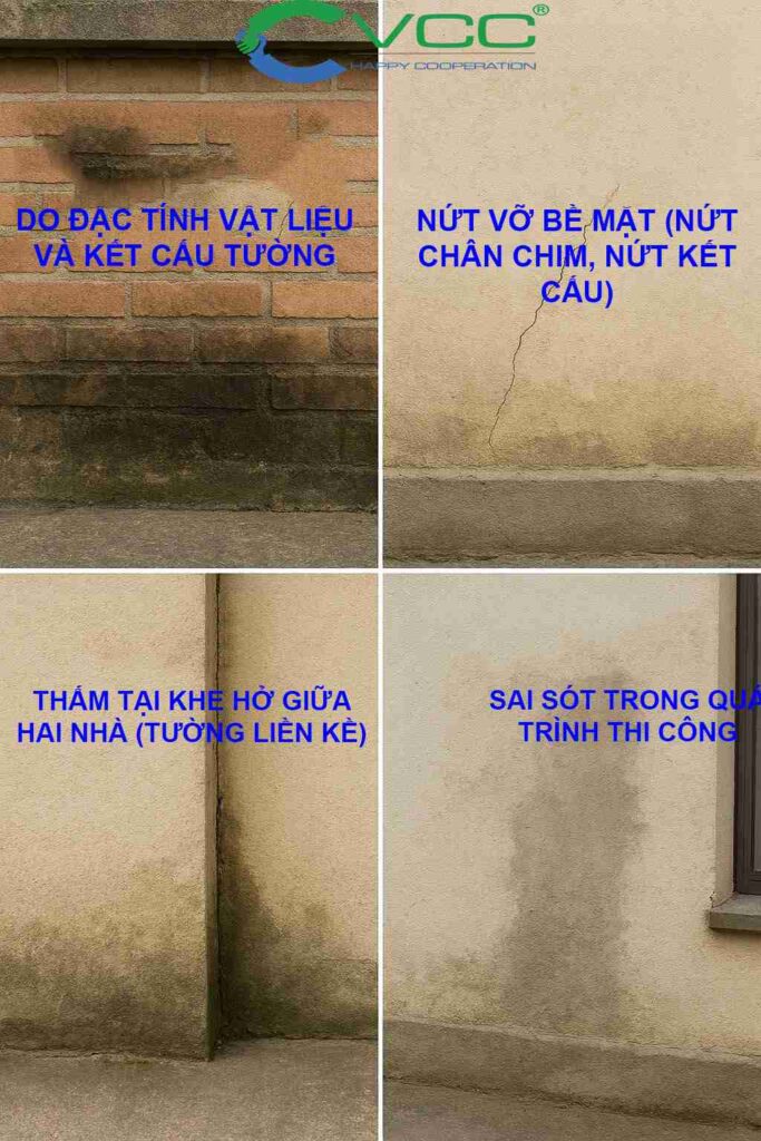 4 Nguyên nhân chính gây thấm tường