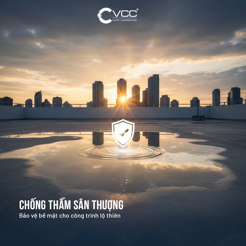 Chống thấm sân thượng lộ thiên » VCC Sealant - Sản xuất, phân phối keo silicone và chất kết dính chuyên nghiệp Chống thấm sân thượng lộ thiên