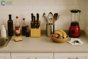 Những thứ không nên để bàn bếp làm bếp dễ bẩn