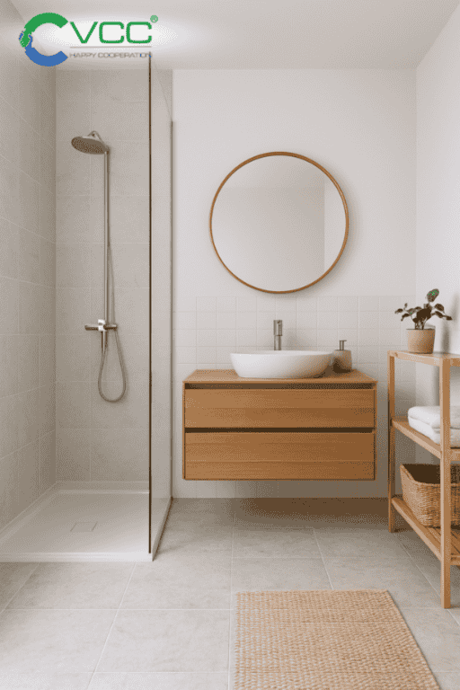 Phong cách phòng tắm Scandinavia tạo cảm giác thoáng đãng tự nhiên. » VCC Sealant - Sản xuất, phân phối keo silicone và chất kết dính chuyên nghiệp