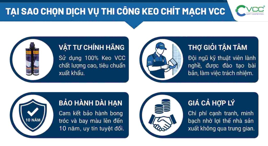 Tại sao chọn dịch vụ thi công keo chít mạch VCC