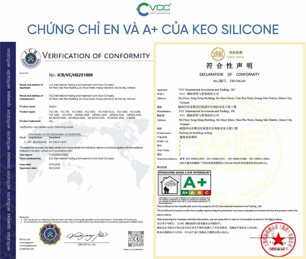 Để đạt được Chứng Nhận Keo Silicone Xanh Sản Phẩm Cần Vượt Qua Những Tiêu Chuẩn Nghiêm Ngặt