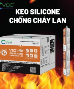 Keo silicone chống cháy lan VCC V101 cấp FV-0 chịu nhiệt độ cao ngăn khói độc.