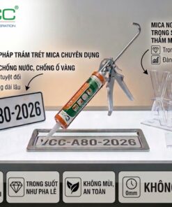 Keo Acrylic VCC A80 trong suốt như pha lê chuyên dụng dán mica nghệ thuật và ép biển số xe chống nước tuyệt đối