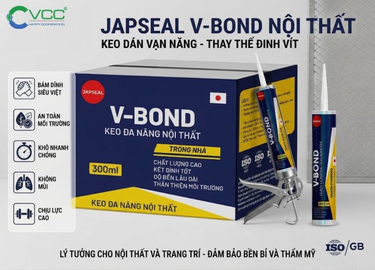 Keo Japseal V-Bond Nội Thất - Giải pháp thay thế đinh vít hoàn hảo » VCC Sealant - Sản xuất, phân phối keo silicone và chất kết dính chuyên nghiệp Ảnh Keo Dán đa Năng Japseal V bond Nội Thất Của Vcc Với 5 Tính Năng Bám Dính Siêu Việt an Toàn Môi Trường Khô Nhanh Không Mùi Và Chịu Lực Cao Vcc Sealant Sản Xuất Phân Phối Keo Silicone Và Chất Kết Dính Chuyên Nghiệp