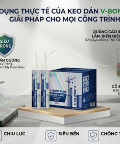 Hình ảnh Keo Dán đa Năng V bond Plus Với Logo Vcc Chai Keo 300ml Và Thùng Keo Minh Họa Các ứng Dụng Dán Gương Siêu Trong ốp Gỗ Nội Thất Và Làm Biển Hiệu Quảng Cáo Chịu Lực  Vcc Sealant   Sản Xuất Phân Phối Keo Silicone Và Chất Kết Dính Chuyên Nghiệp