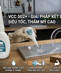 Hình ảnh Quảng Cáo Keo Dán Vcc 502+ đang Thi Công Dán Chữ Mica Trong Suốt Trên Bề Mặt Kim Loại Thể Hiện Khả Năng Kết Dính Nhanh Và Tính Thẩm Mỹ Cao Không Bị ố Trắng  Vcc Sealant   Sản Xuất Phân Phối Keo Silicone Và Chất Kết Dính Chuyên Nghiệp