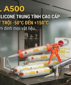 Keo Silicone Trung Tính Cao Cấp Japseal A500 Dạng Xúc Xích Chịu Nhiệt Vượt Trội Từ  50 độ C đến 150 độ C  Vcc Sealant   Sản Xuất Phân Phối Keo Silicone Và Chất Kết Dính Chuyên Nghiệp