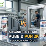 Hình ảnh So Sánh Hai Dòng Keo ép Góc Pu88 Một Thành Phần Và Pur 2k Hai Thành Phần Của Thương Hiệu Vcc Trong Sản Xuất Cửa Nhôm Kính  Vcc Sealant   Sản Xuất Phân Phối Keo Silicone Và Chất Kết Dính Chuyên Nghiệp