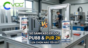 Hình ảnh So Sánh Hai Dòng Keo ép Góc Pu88 Một Thành Phần Và Pur 2k Hai Thành Phần Của Thương Hiệu Vcc Trong Sản Xuất Cửa Nhôm Kính  Vcc Sealant   Sản Xuất Phân Phối Keo Silicone Và Chất Kết Dính Chuyên Nghiệp