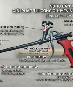 Đồ Họa Phân Tích Cấu Tạo Và ưu điểm Của Súng Bắn Keo Bọt Nở Pu Foam Vcc Sản Phẩm Có Thân Hợp Kim Và Van điều Chỉnh Thông Minh để Thi Công Chính Xác  Vcc Sealant   Sản Xuất Phân Phối Keo Silicone Và Chất Kết Dính Chuyên Nghiệp