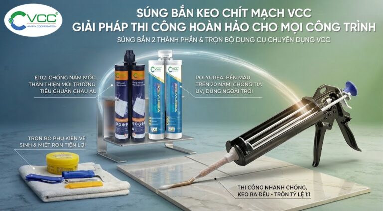 Súng Bắn Keo Chít Mạch 2 Thành Phần Vcc Bằng Kim Loại Siêu Bền Kèm Keo Epoxy E102 Và Keo Polyurea Chuyên Dụng  Vcc Sealant   Sản Xuất Phân Phối Keo Silicone Và Chất Kết Dính Chuyên Nghiệp