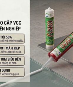 Súng Bắn Keo Trợ Lực Vcc Cao Cấp Và Keo Silicone Vcc A500 Plus Trong Bối Cảnh Studio Chuyên Nghiệp Làm Nổi Bật Tính Năng Giảm 50 Lực Bóp Và Thân Hợp Kim Siêu Bền  Vcc Sealant   Sản Xuất Phân Phối Keo Silicone Và Chất Kết Dính Chuyên Nghiệp