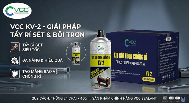 Ảnh Sản Phẩm Xịt Tẩy Rỉ Sét Và Bôi Trơn đa Năng Vcc Kv 2 Quy Cách Thùng 24 Chai 450ml Tính Năng Tẩy Gỉ Siêu Tốc Và Bảo Vệ Kim Loại  Vcc Sealant   Sản Xuất Phân Phối Keo Silicone Và Chất Kết Dính Chuyên Nghiệp