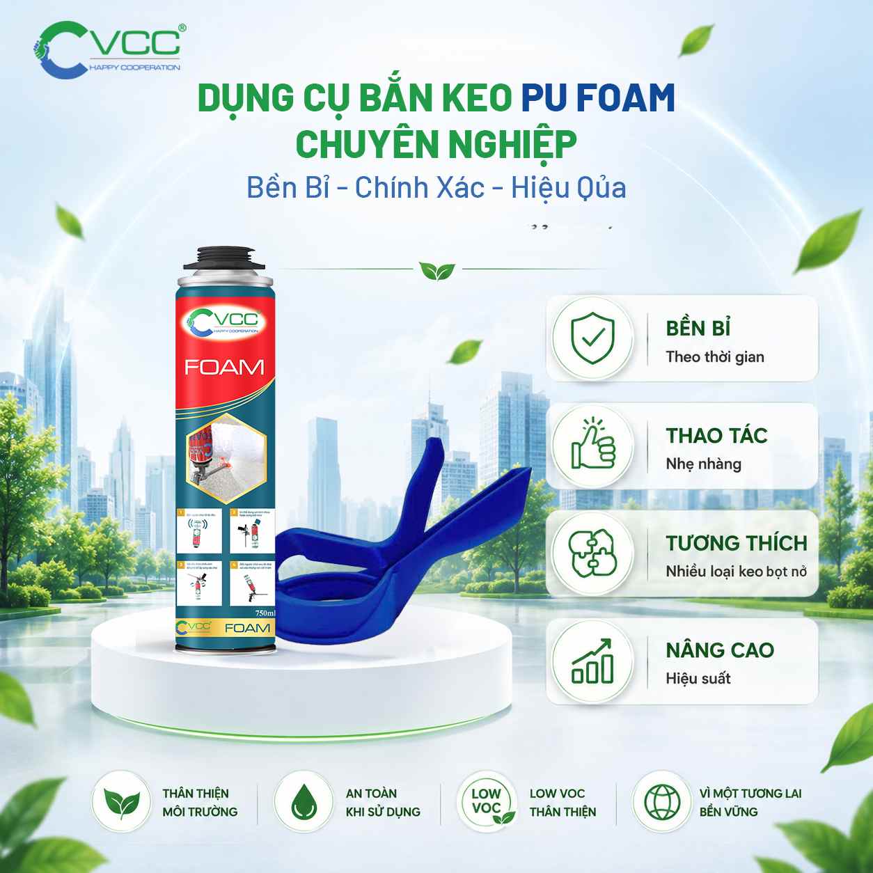 Súng bắn keo Foam VCC - Bền bỉ, Chính xác và Hiệu quả. » VCC Sealant - Sản xuất, phân phối keo silicone và chất kết dính chuyên nghiệp ụng Cụ Bắn Keo Pu Foam Chuyên Nghiệp Vcc Bền Bỉ Giúp Thao Tác Nhẹ Nhàng Nâng Cao Hiệu Suất Thi Công Và Tương Thích Hoàn Hảo Với Nhiều Loại Keo Bọt Nở Vcc Sealant Sản Xuất Phân Phối Keo Silicone Và Chất Kết Dính Chuyên Nghiệp