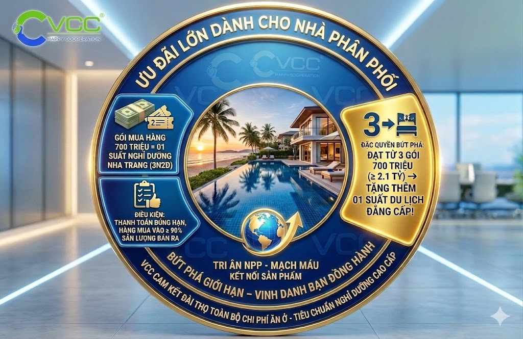 ưu đãi Cho Nhà Phân Phối Vcc Gồm Gói Mua Hàng 700 Triệu đổi 1 Suất Du Lịch Nha Trang Và đặc Quyền Bứt Phá đạt Từ 3 Gói Trở Lên Hơn 21 Tỷ Tặng Thêm 1 Suất Du Lịch đẳng Cấp  Vcc Sealant   Sản Xuất Phân Phối Keo Silicone Và Chất Kết Dính Chuyên Nghiệp