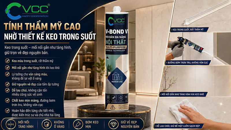Keo dán trong suốt Japseal V-Bond V1 tàng hình – VCC Sealant - Sản xuất, phân phối keo silicone và chất kết dính chuyên nghiệp Hình ảnh Minh Họa Tính Thẩm Mỹ Cao Của Keo Dán Japseal V bond V1 Nhờ Thiết Kế Keo Trong Suốt Vcc Sealant Sản Xuất Phân Phối Keo Silicone Và Chất Kết Dính Chuyên Nghiệp