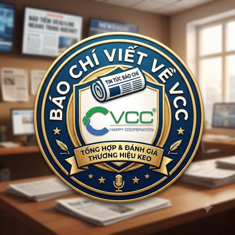 Logo Vcc Sealant Trên Huy Hiệu Báo Chí Viết Về Vcc   Tổng Hợp Các Bài Báo đánh Giá Keo Silicone Xây Dựng đạt Chuẩn Quốc Tế  Vcc Sealant   Sản Xuất Phân Phối Keo Silicone Và Chất Kết Dính Chuyên Nghiệp