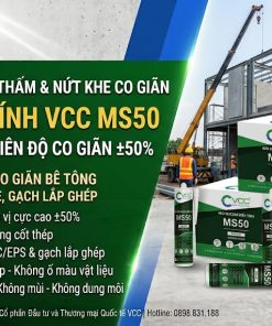 Keo biến tính VCC MS50 giải pháp chống thấm và nứt khe co giãn ±50% cho công trình tường bê tông nhẹ ALC/EPS và gạch lắp ghép