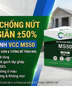 Keo biến tính VCC MS50 chuyên trám khe co giãn bê tông và tường bê tông nhẹ với độ chuyển vị ±50%