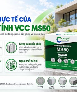 Ứng dụng keo biến tính VCC MS50 trong trám khe co giãn bê tông, mối nối tường panel lắp ghép, ALC/EPS, Cemboard và khung cửa nhôm.